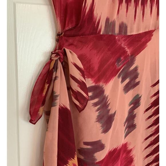 Vintage Ralph Lauren Purple Label Runway Ikat Silk Wrap Dress 1994 Southwestern - Picture 4 of 15